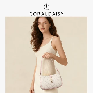 CORALDAISY 2026 รุ่นใหม่ หัวเข็มขัดแบบหมุน กระเป๋าผู้หญิงน่ารัก กระเป๋าสะพายไหล่ซิปสุดหรู