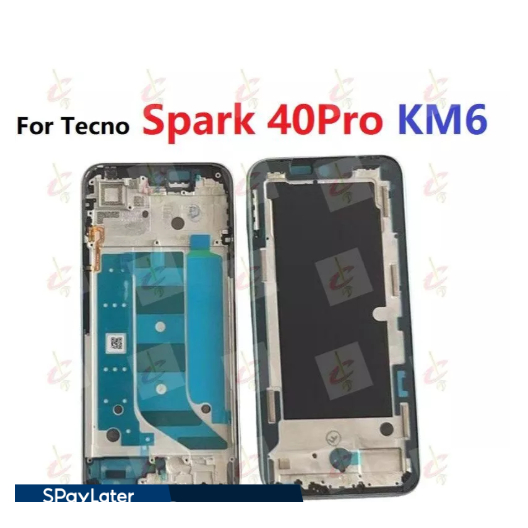กรอบกลาง LCD สําหรับ Tecno Spark 40 Pro Plus Pro+ KM6 KM7 Body Bezel Plate