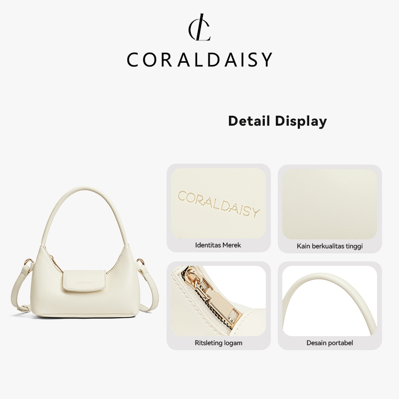 CORALDAISY حقيبة كتف سادة بحزام طويل قابل للتعديل 2026 — صورة 8