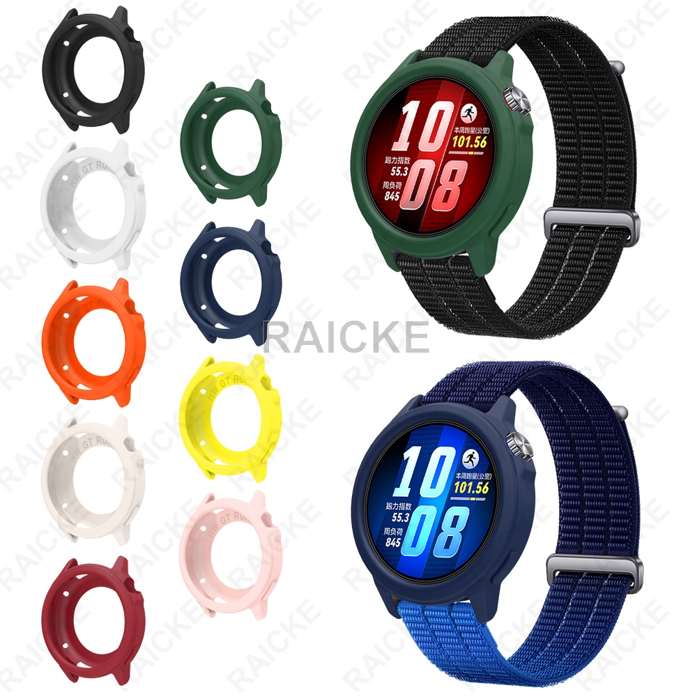 ซิลิโคนป้องกันหน้าจอกรณีนุ่มครอบคลุมครึ่งเชลล์สำหรับ Huawei Watch GT Runner 2