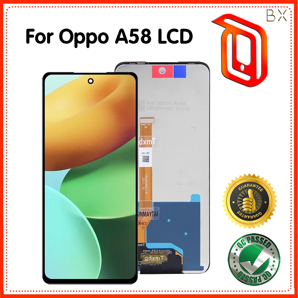 สําหรับ Oppo A58 LCD CPH2577 จอแสดงผล + แผงสัมผัส Digitizer