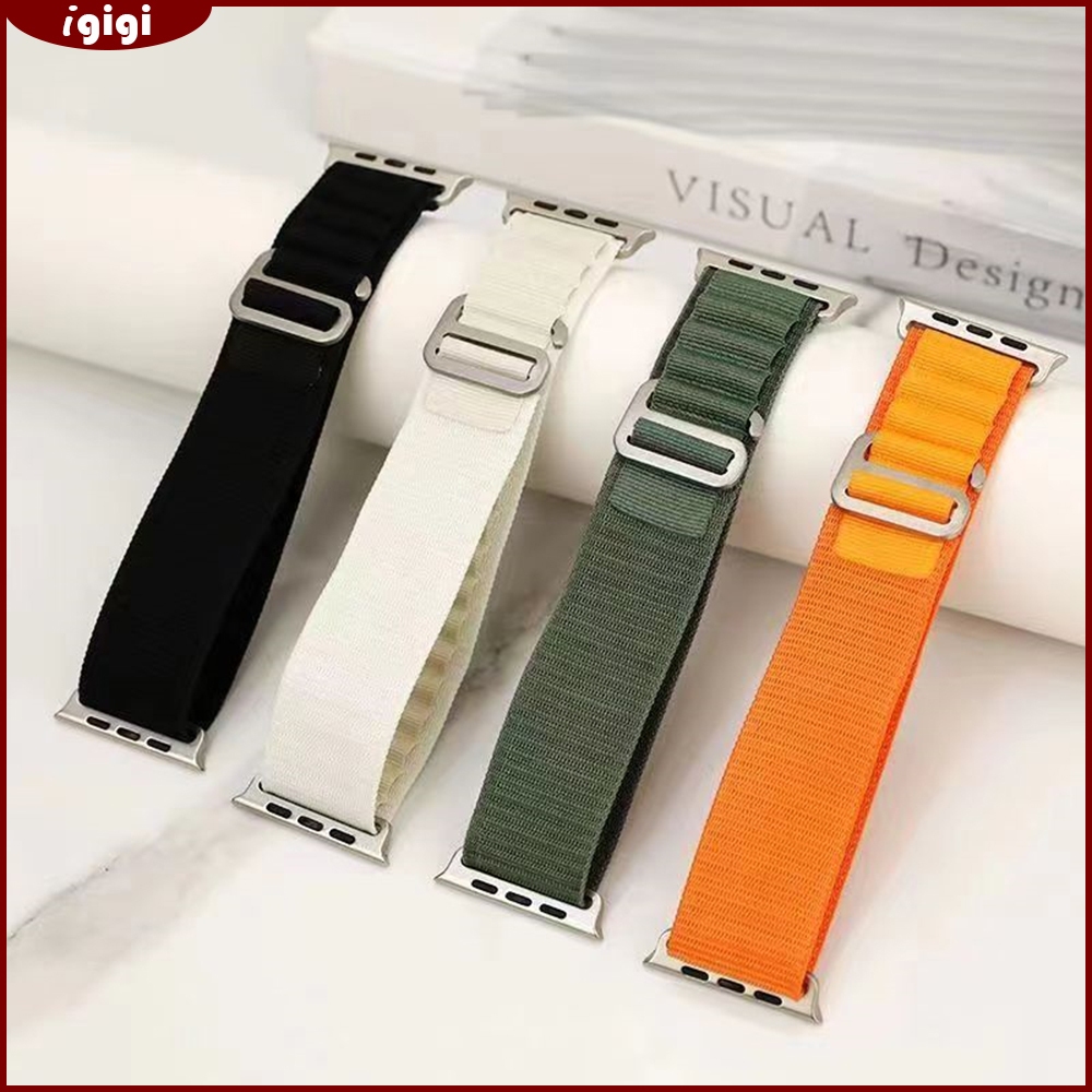 สายนาฬิกาไนลอน Alpine Loop สำหรับ Apple Watch 38mm 40mm 41mm 42mm 44mm 45mm 46mm 49mm Series 1-11 SE Ultra – ตัวล็อค G ต้านทานการหลุด