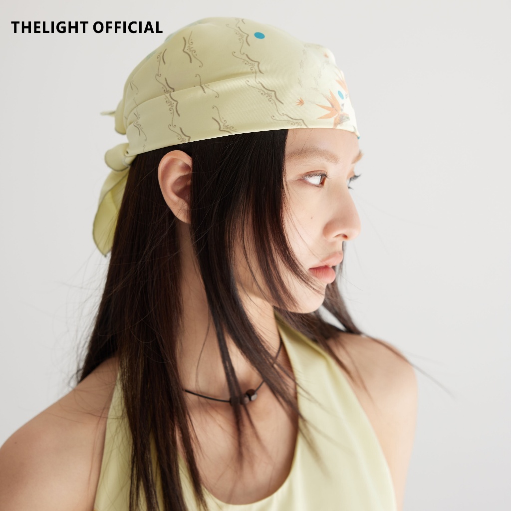 THELIGHT ผ้าพันคอสี่เหลี่ยมผ้าไหมสไตล์ฝรั่งเศส โรแมนติกสุดๆ ตกแต่งได้หลายแบบ