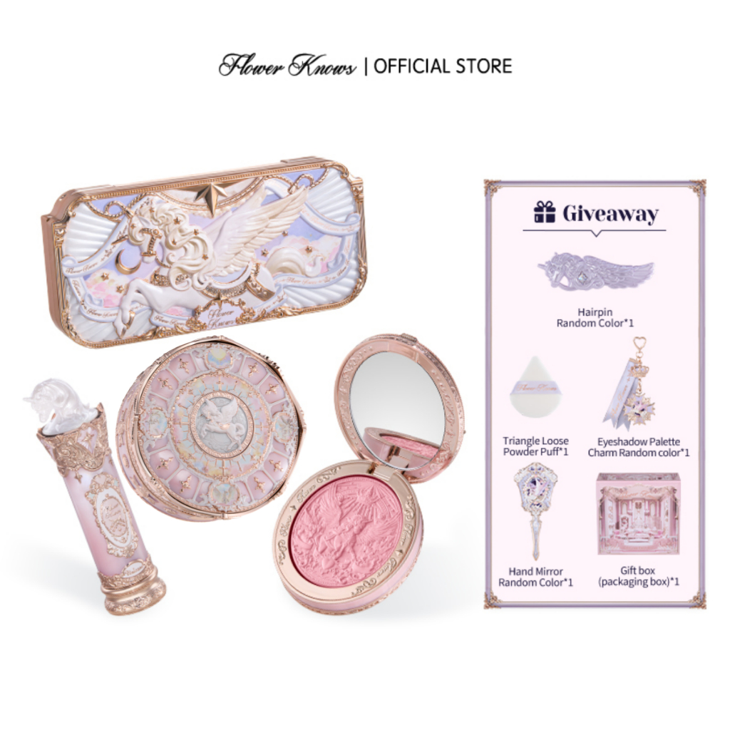 ชุดของขวัญแต่งหน้า 4 ชิ้น Flower Knows Knight Unicorn Collection