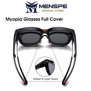 MENSPE แว่นสายตาสั้นแบบพับได้แว่นกันแดดผู้ชายผู้หญิง UV400 สวมใส่แว่นกันแดดป้องกันแสงสะท้อนสําหรับขับรถท่องเที่ยวกลางแจ้ง