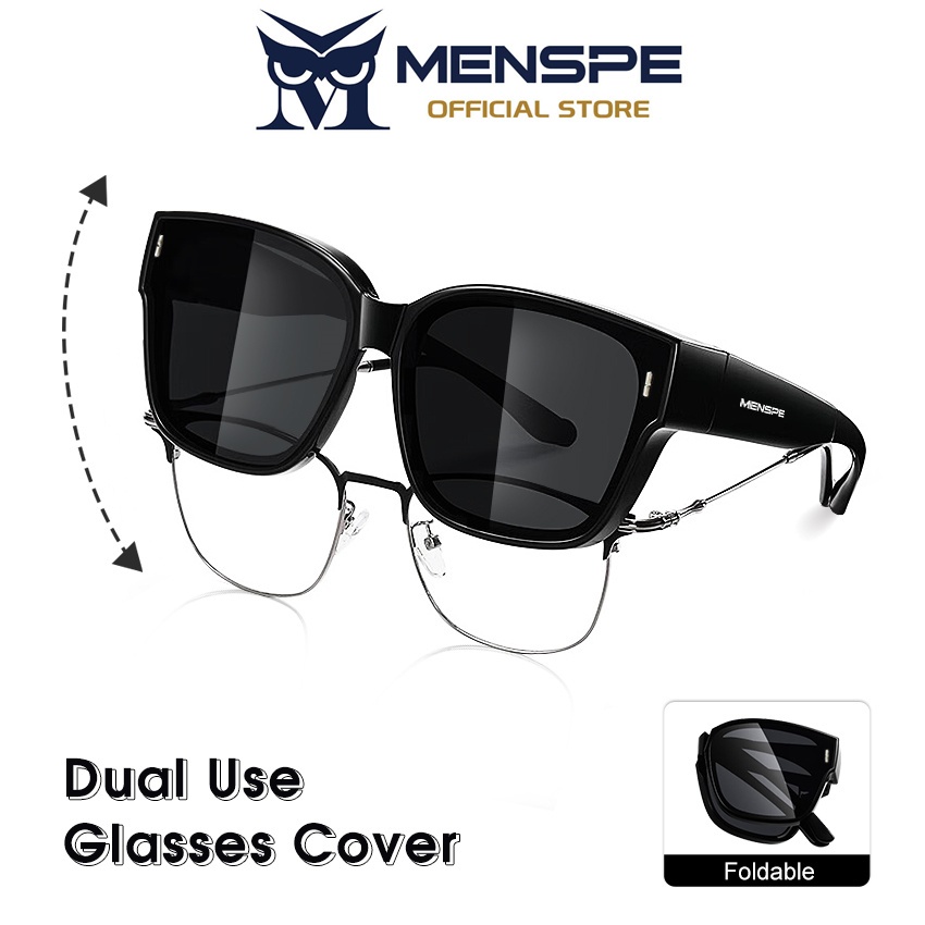 MENSPE แว่นสายตาสั้นแบบพับได้แว่นกันแดดผู้ชายผู้หญิง UV400 สวมใส่แว่นกันแดดป้องกันแสงสะท้อนสําหรับขับรถท่องเที่ยวกลางแจ้ง