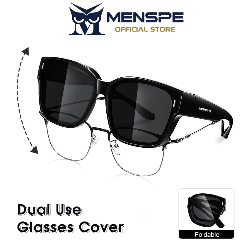 MENSPE แว่นสายตาสั้นแบบพับได้แว่นกันแดดผู้ชายผู้หญิง UV400 สวมใส่แว่นกันแดดป้องกันแสงสะท้อนสําหรับขับรถท่องเที่ยวกลางแจ้ง