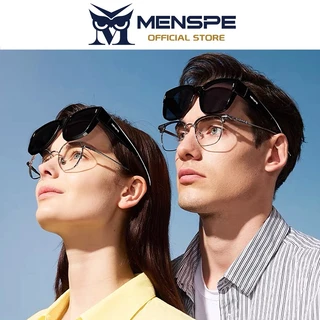 MENSPE แว่นสายตาสั้นแบบพับได้แว่นกันแดดผู้ชายผู้หญิง UV400 สวมใส่แว่นกันแดดป้องกันแสงสะท้อนสําหรับขับรถท่องเที่ยวกลางแจ้ง