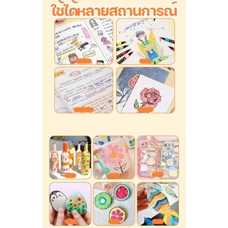 120 สีอะคริลิคเครื่องหมาย Glitter Drawing สีชุดปากกาสี Metallic Outline Marker ปากกาภาพวาดศิลปะ