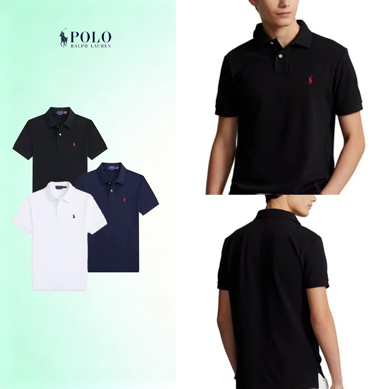 คลาสสิค 3 สีให้เลือก SHIRT Polo Ralph Lauren เสื้อโปโล（Black/Navy/White）
