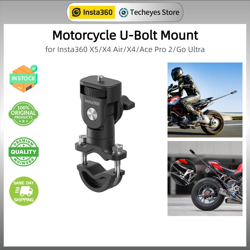 Insta360 รถจักรยานยนต์ U-Bolt Mount สําหรับ Insta360 X6/X5/X4/X4 Air/GO Ultra/Ace Pro 2/Ace Pro