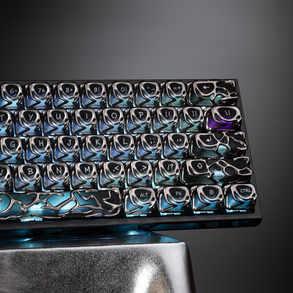 XVX Venom Keycap OEM Profile Set Gift Box Edition Red/Silver/Blue Blank Legends for Gaming & Office 