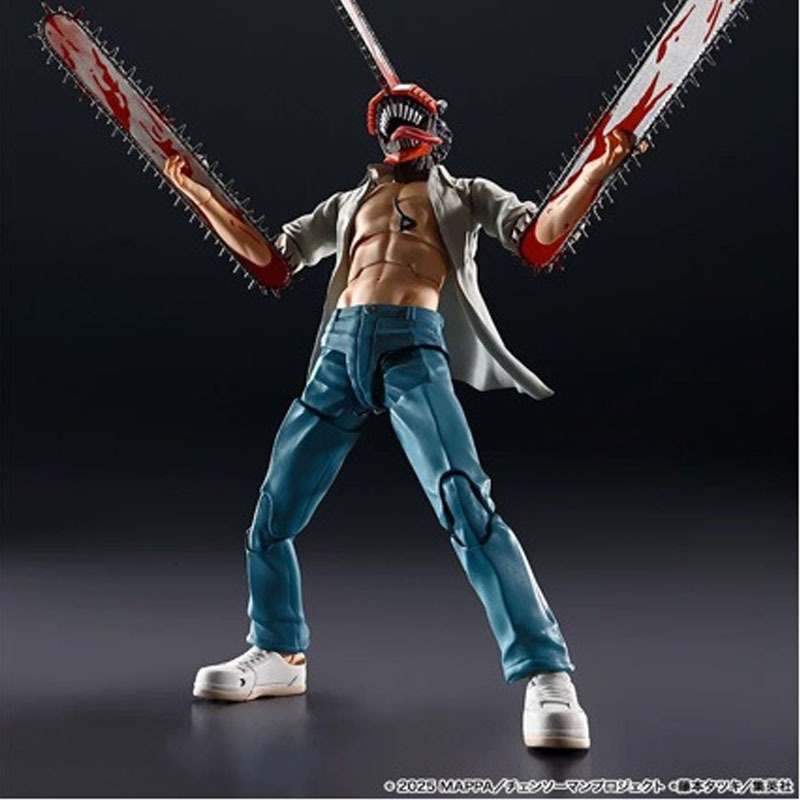 16 ซม. Chainsaw Man Denji Articulated Action Figure Boxed Collectible Pvc รุ่นสีขาวเปิดเสื้ออะนิเมะรูปปั้นสําหรับผู้ใหญ่คอลเลกชัน