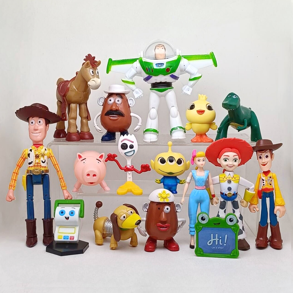 16 ชิ้น/เซ็ต 5-16 ซม.อะนิเมะ Toy Story Action Figure Woody Buzz Lightyear Jessie Rex Hamm Slinky DogMr. Potato Head Alien Bullseye ของเล่นตุ๊กตาโมเดล PVC