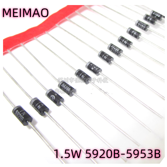 5-10PCS 1.5W Zener ไดโอดชิป 6.8V-180V 1N5920B-1N5955B 1N5924B 1N5925B 1N5926B 1N5927B 1N5928B 1N5931