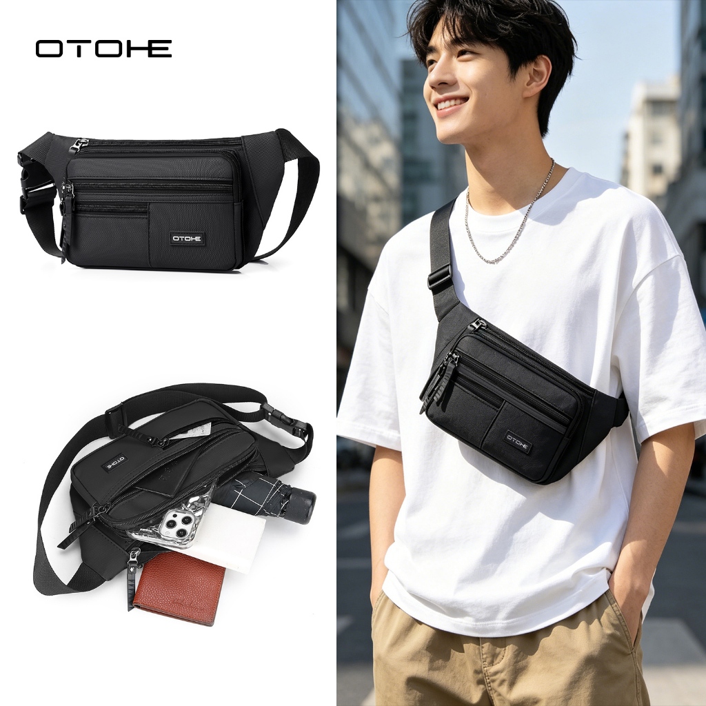 OTOHE กระเป๋าคาดหน้าอก กระเป๋าลำลอง กันน้ำ สำหรับการเดินทางกลางแจ้ง