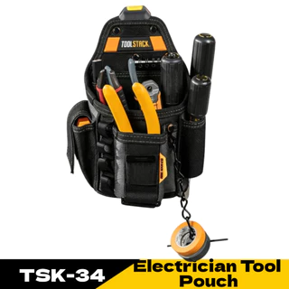 TOOLSอย่างรวดเร็วแขวนกระเป๋าเครื่องมือสําหรับช่างไฟฟ้ามัลติฟังก์ชั่เครื่องมือออแกไนเซอร์เอวกระเป๋า TSK-34