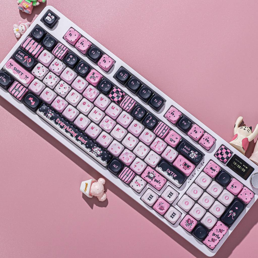 【พร้อมส่งจากไทย】ภาษาไทย KC98 Pro ไทย 3 โหมดคีย์บอร์ดไร้สาย Esports Hot Swappable พร้อมปุ่มแสดงผล RGB