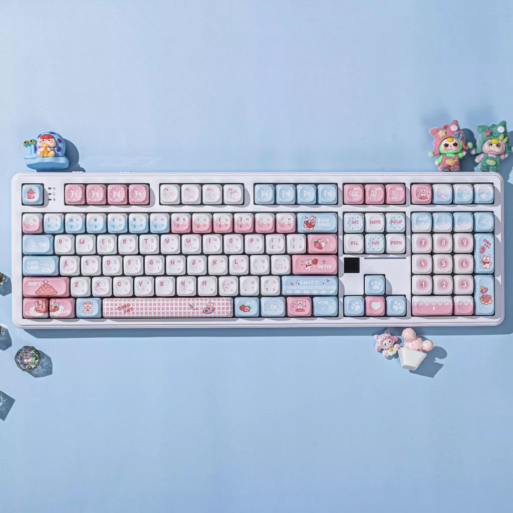 คีย์บอร์ดไร้สาย AK108 3 โหมด Hot Swap RGB