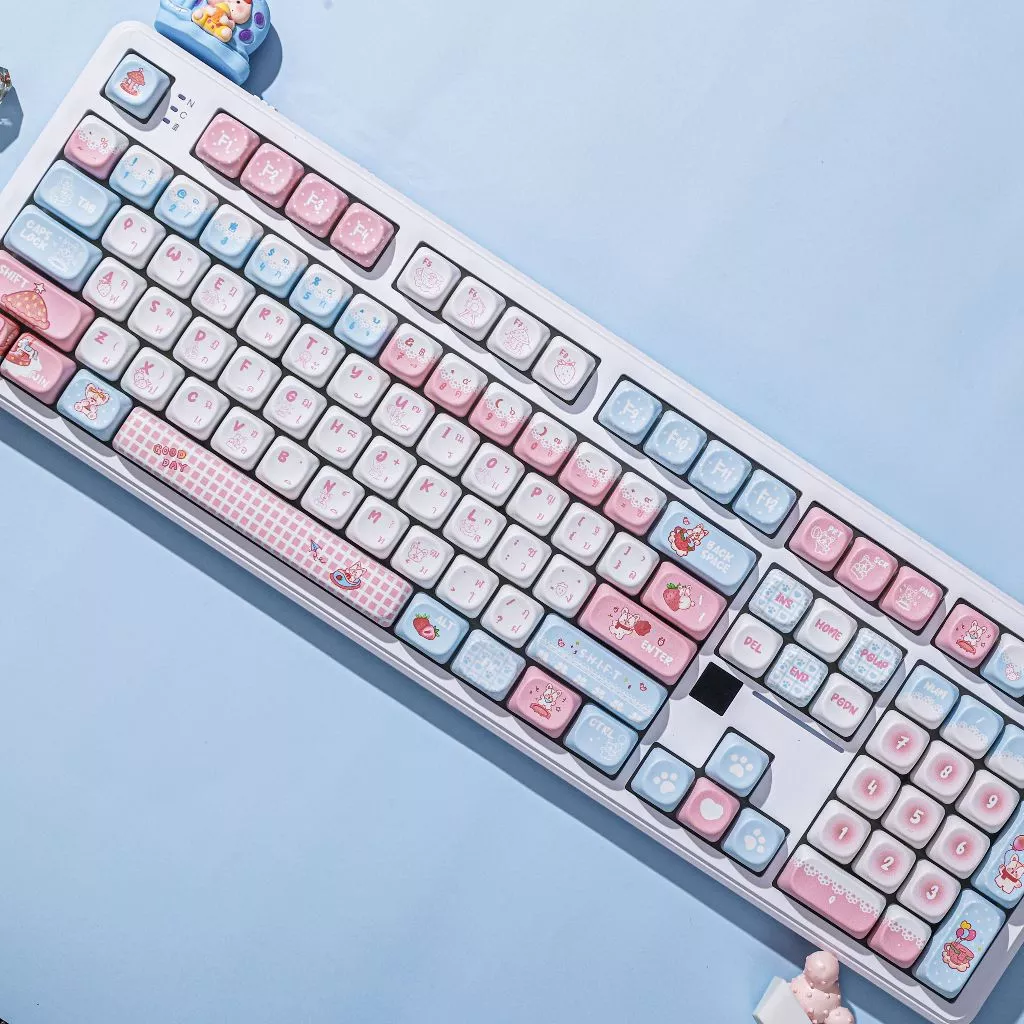 คีย์บอร์ดไร้สาย AK108 3 โหมด Hot Swap RGB thumbnail 3