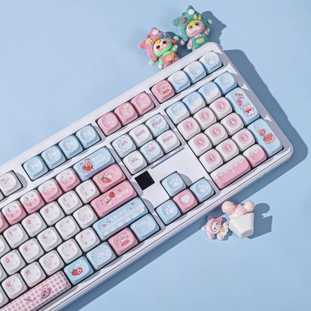 คีย์บอร์ดไร้สาย AK108 3 โหมด Hot Swap RGB thumbnail 4