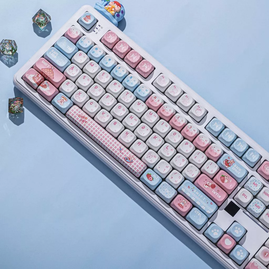 คีย์บอร์ดไร้สาย AK108 3 โหมด Hot Swap RGB thumbnail 5