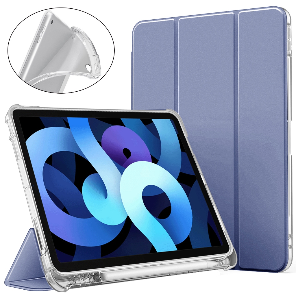 เคสป้องกัน iPad พร้อมช่องเสียบปากกา 2020 iPad Air 4 10.9 นิ้ว sleep wake-up Air 5 2022 เคสอัจฉริยะ A