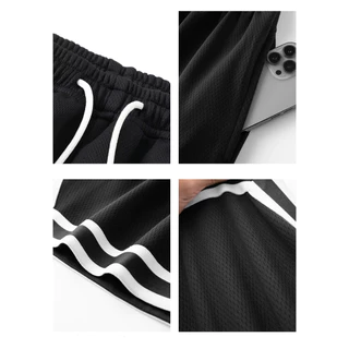 【จัดส่งจากกรุงเทพฯ】5XL-10XL กางเกงขาสั้นผู้ชายไซส์ใหญ่ เอวยางยืดยืดหยุ่นสูง ผ้าตาข่ายระบายอากาศ ไม่รั้งเป้า ใส่สบายคนอ้วน