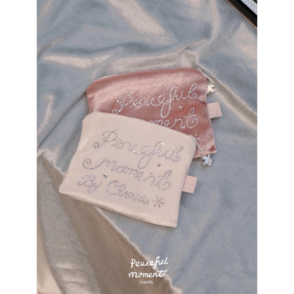 Chara flora 丨 กระเป๋าใส่เหรียญเพชรร้อน Original Niche Design สไตล์สาวน่ารักกระเป๋าเก็บกระเป๋าซิป