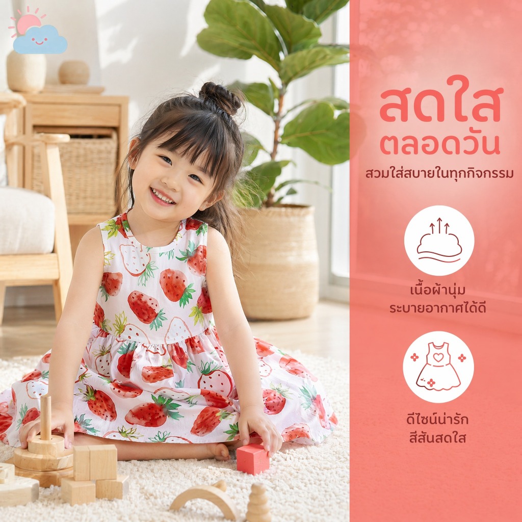 【พร้อมส่ง】ชุดเดรสเด็กผู้หญิงลายดอกไม้ ผ้าคอตตอนซิลค์นุ่มสบาย ทรงกระโปรงเจ้าหญิง เหมาะสำหรับใส่ไปเที่ยวหรือเล่นกลางแจ้ง
