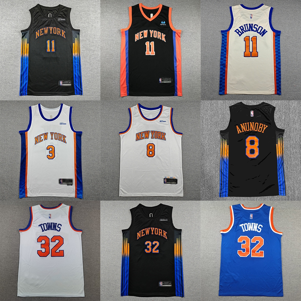 New York Knicks jersey ปักรุ่นเสื้อบาสเก็ตบอลผู้ชายฤดูร้อน