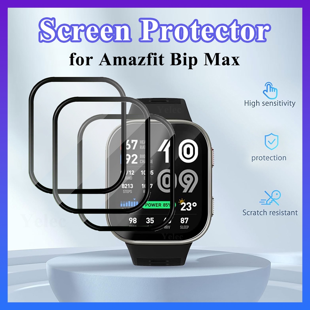 ตัวป้องกันหน้าจอสําหรับ Amazfit Bip Max, ฟิล์มกันรอยวัสดุ PMMA ป้องกันรอยขีดข่วนสําหรับสมาร์ทวอทช์ Amazfit Bip Max