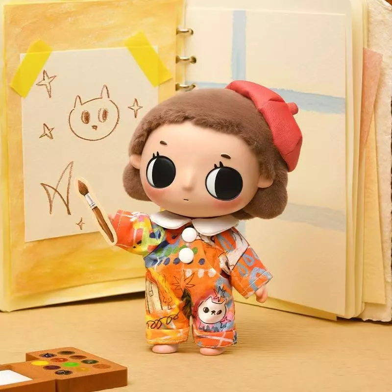 P POPMART Nyota Little Moment Series จี้ตุ๊กตาผ้ากํามะหยี่กล่องลึกลับของเล่นของขวัญ