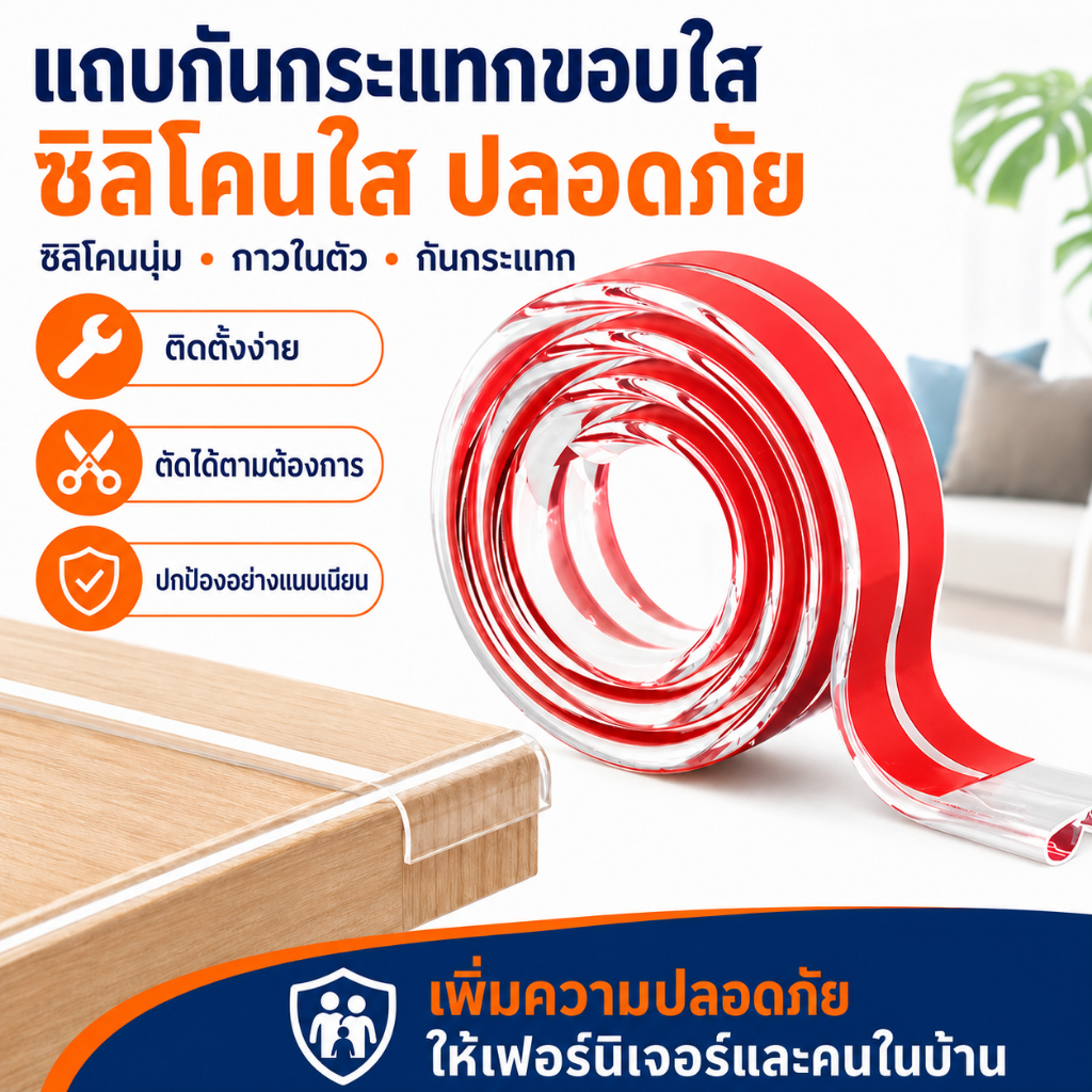 ล รูปกันชนยามมุมป้องกันโปร่งใสซิลิโคนขอบยามเด็กปลอดภัยปลอดสารพิษสําหรับตารางผนังและมุมหน้าต่าง