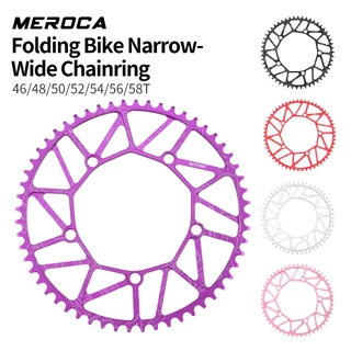 MEROCA CR01 แคบกว้าง Chainring Ultralight 130BCD Single Disc 50 52 54 56 58T สําหรับจักรยานพับ Crankset