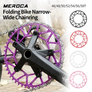 MEROCA CR01 แคบกว้าง Chainring Ultralight 130BCD Single Disc 50 52 54 56 58T สําหรับจักรยานพับ Crankset