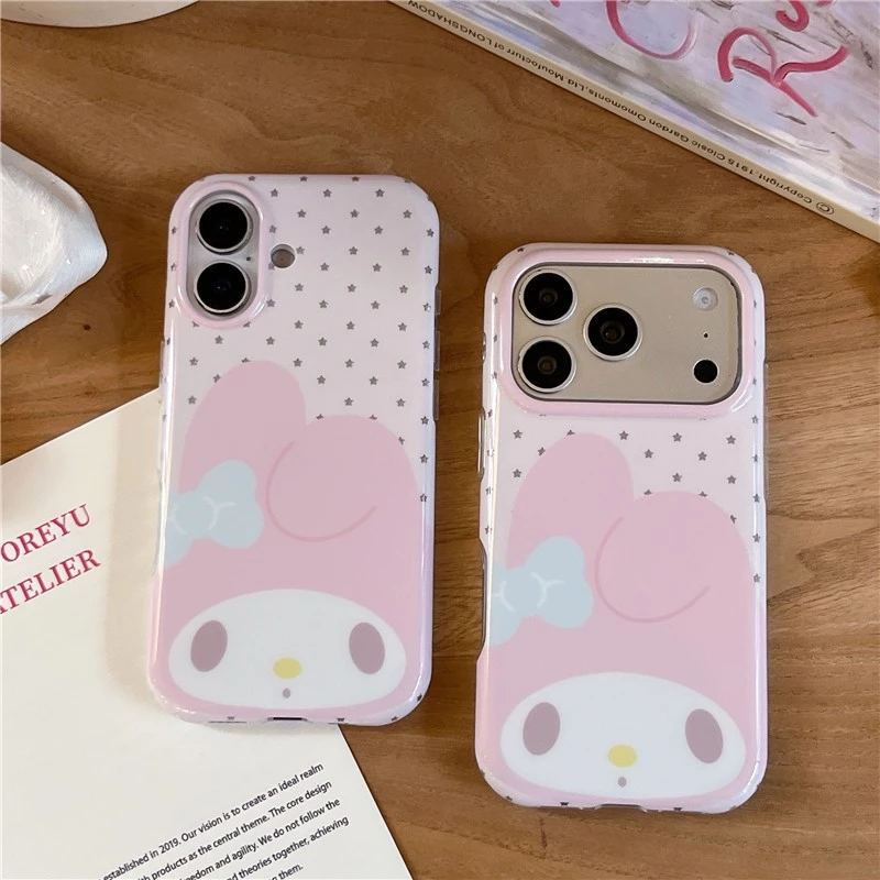 IPhone 17 Pro max เคสโทรศัพท์กระบวนการ TPU รูปแบบการ์ตูนหน้าใหญ่