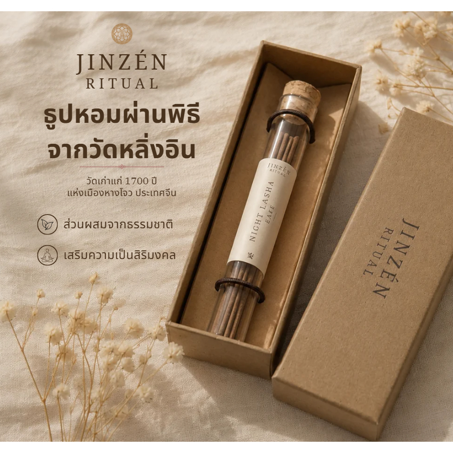ธูปหอมธรรมชาติ JINZEN RITUAL (线香) ผ่านพิธีวัด Lingyin