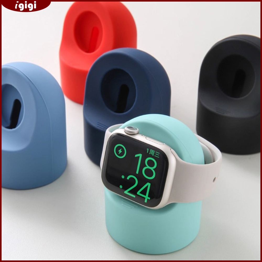 แท่นชาร์จซิลิโคนสําหรับ Apple Watch 46-49 มม. Series 11-1 SE Ultra Nightstand โหมด Dock พร้อมจัดการสายเคเบิล