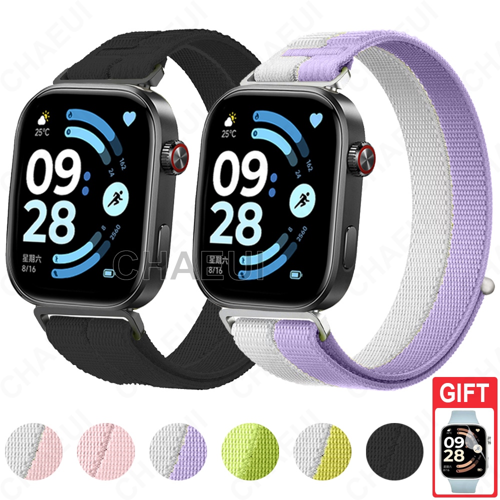 สายไนลอนถักสร้อยข้อมืออุปกรณ์เสริมสําหรับ Redmi Watch 6 Active Lite 5 4 / Xiaomi Smart Band 10 9 8 Pro