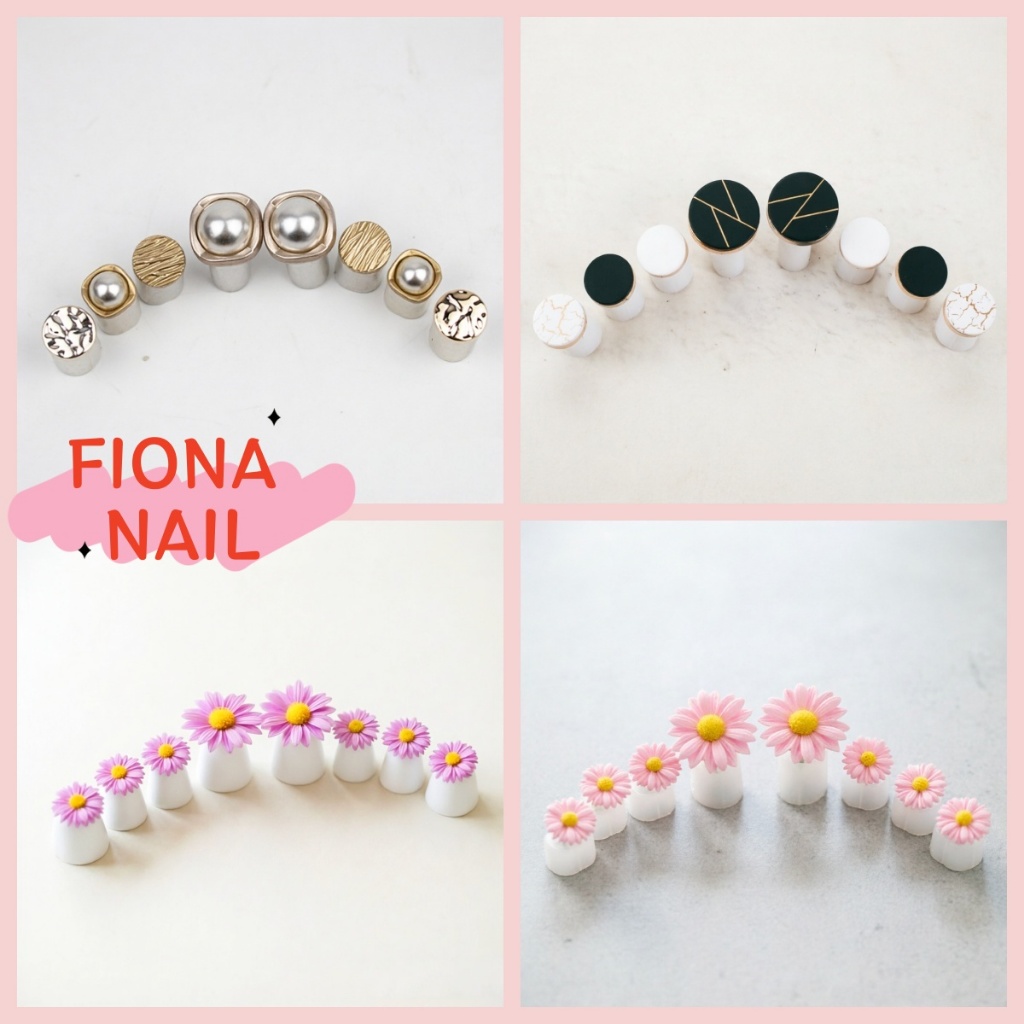 Fiona nail Toe Separator (เลือก 14 แบบได้) 8 ชิ้นซิลิโคน แผ่นเท้าสําหรับเล็บเครื่องมือ Pedicure DIY เล็บ Nail Salon เท้านิ้วมือแยก Care เล็บเครื่องมือ