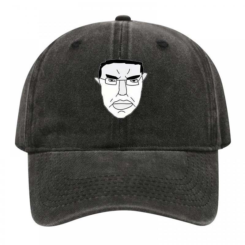 Chudjak Meme Vintage Washed Dad Hat ตลก Wojak Graphic เบสบอลหมวก Unisex ผ้าฝ้ายแบบปรับได้ Streetwear