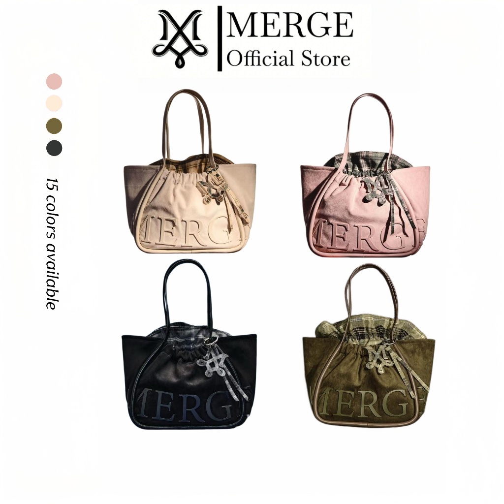 กระเป๋าแบรนด์ New Merge Daily Casual Bag✨️--- วัสดุหนังนิ่ม มีหลายสี กระเป๋าถือ กระเป๋า ผู้เดินทาง รายวัน (สินค้าแท้ 100%)