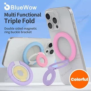 สติ๊กเกอร์ฟรี BlueWow Dopamine Contrast Magnetic Folding Stand Universal Phone And Tablet Stand Double Sided Magnetic Attraction พร้อมขาตั้ง Tri-Fold แบบพกพา