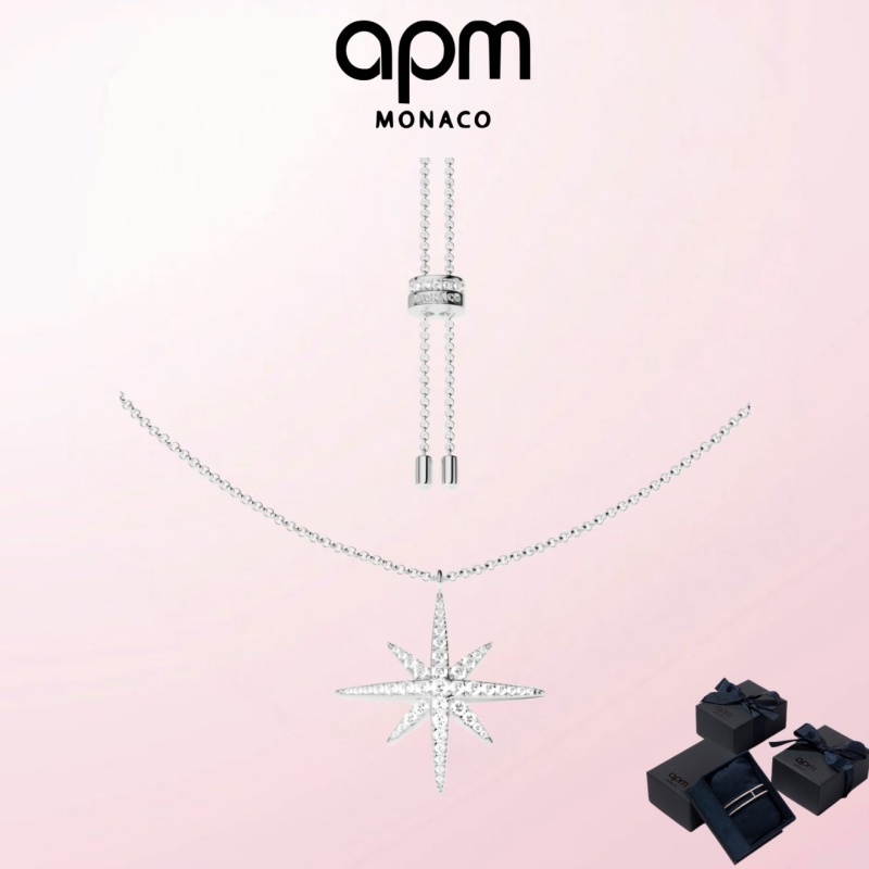 เครื่องประดับ APM ขายร้อน (พร้อมกล่อง) คุณภาพสูงหรูหราวันหยุดรักของขวัญสร้อยคอ Meteorite (Hexagram)