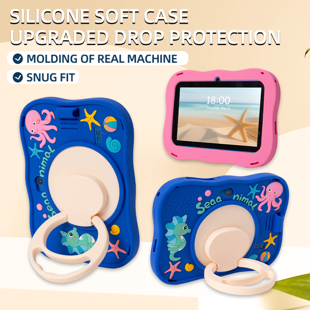 ฝาครอบหมุนได้ 360 องศาสําหรับ Kiumo เด็กแท็บเล็ตการเรียนรู้ใหม่แท็บเล็ต Android 13 แท็บเล็ต,เคสซิลิโ