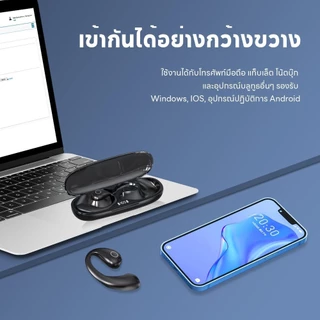 OSCROP TWS-S301 ชุดหูฟังบลูทูธไร้สายหน้าจอสัมผัส Bluetooth 5.4 ไมโครโฟนในตัว จับคู่เร็วหูฟัง เสียงดี【 1 ปี】