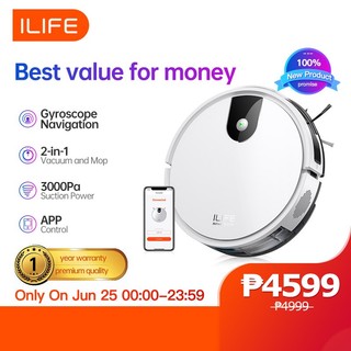 ILIFE  V9 Wet / Dry Robot Vacuum Mop Cleaner 3000Pa Cordless Automatic Vacuum Cleaner APP WiFi