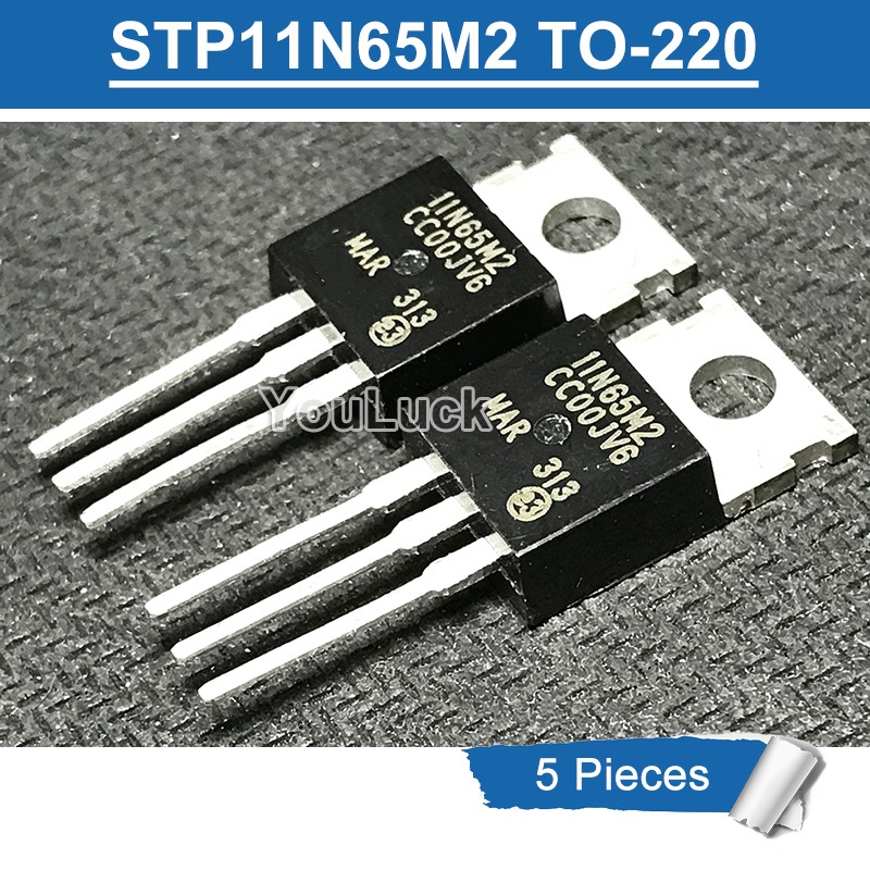 5pcs 11N65M2 STP11N65M2 TO-220 7A/650V N-channel MOSFET ทรานซิสเตอร์ใหม่เดิม