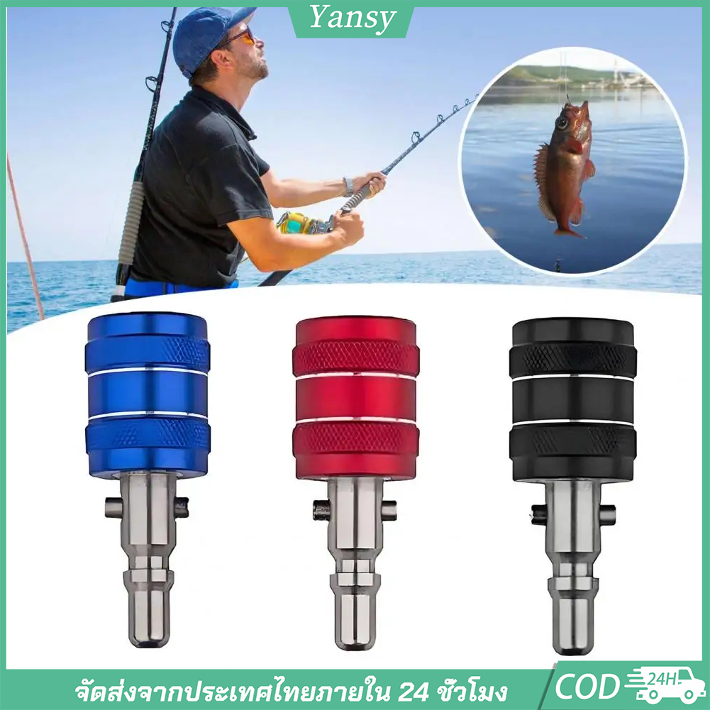 อะแดปเตอร์สุทธิลงจอดเกลียวขนาด 75 มม. 8 มม. พร้อมการปลดเร็วแบบปุ่มกด โลหะผสม อัล-มก กันสนิมน้ําหนักเบา กันหมุน ใส่ตาข่ายตกปลาทั้งหมด